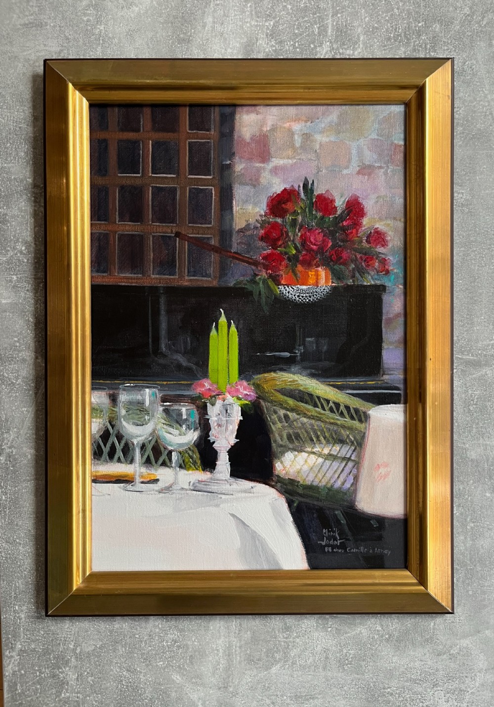 still life oil on canvas by minik jodor french signed dated