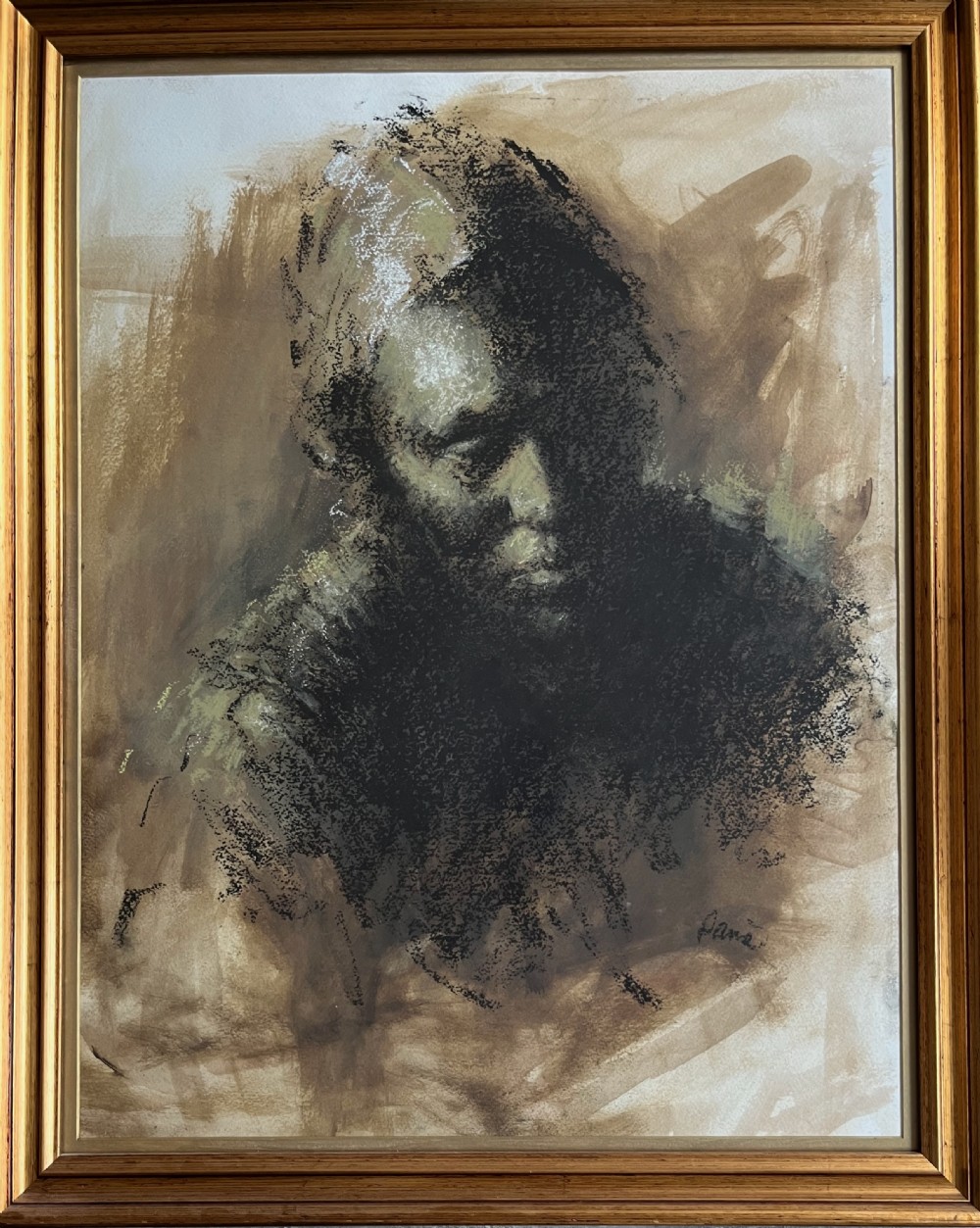 pastel portrait of an african woman ken paine 19262020